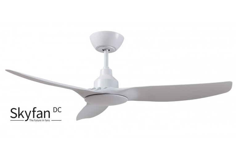 SKYFAN DC 52"with Remote White. DOUBLE INSULATED-NO EARTH